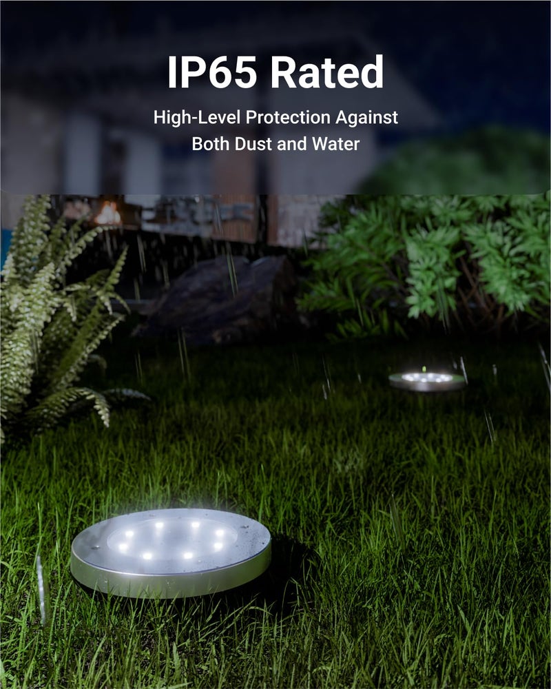 Sunco Lighting Sunco 12 Pack Solar Lights Outdoor Garden LED, Waterproof Landscape Pathway Light Fixture, Dusk to Dawn, Yard Patio Ground Lights, Deck, Cross Spike Stake, 7000K Diamond White - Image 2